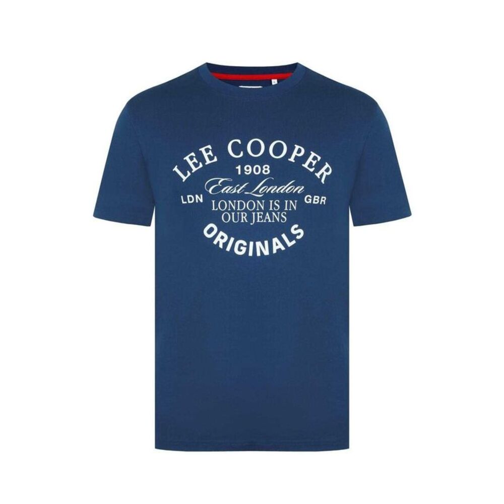 Lee Cooper Mens Cotton Crew Neck / Vintage Blue